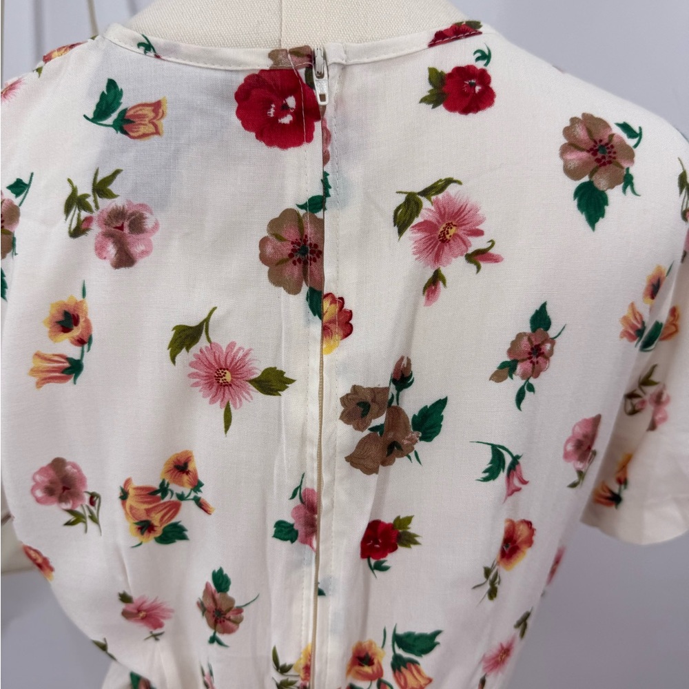 Jamie Brooke vintage 1990s Floral Prairie cottage core BoHo print dress 3/4 - Picture 5 of 10
